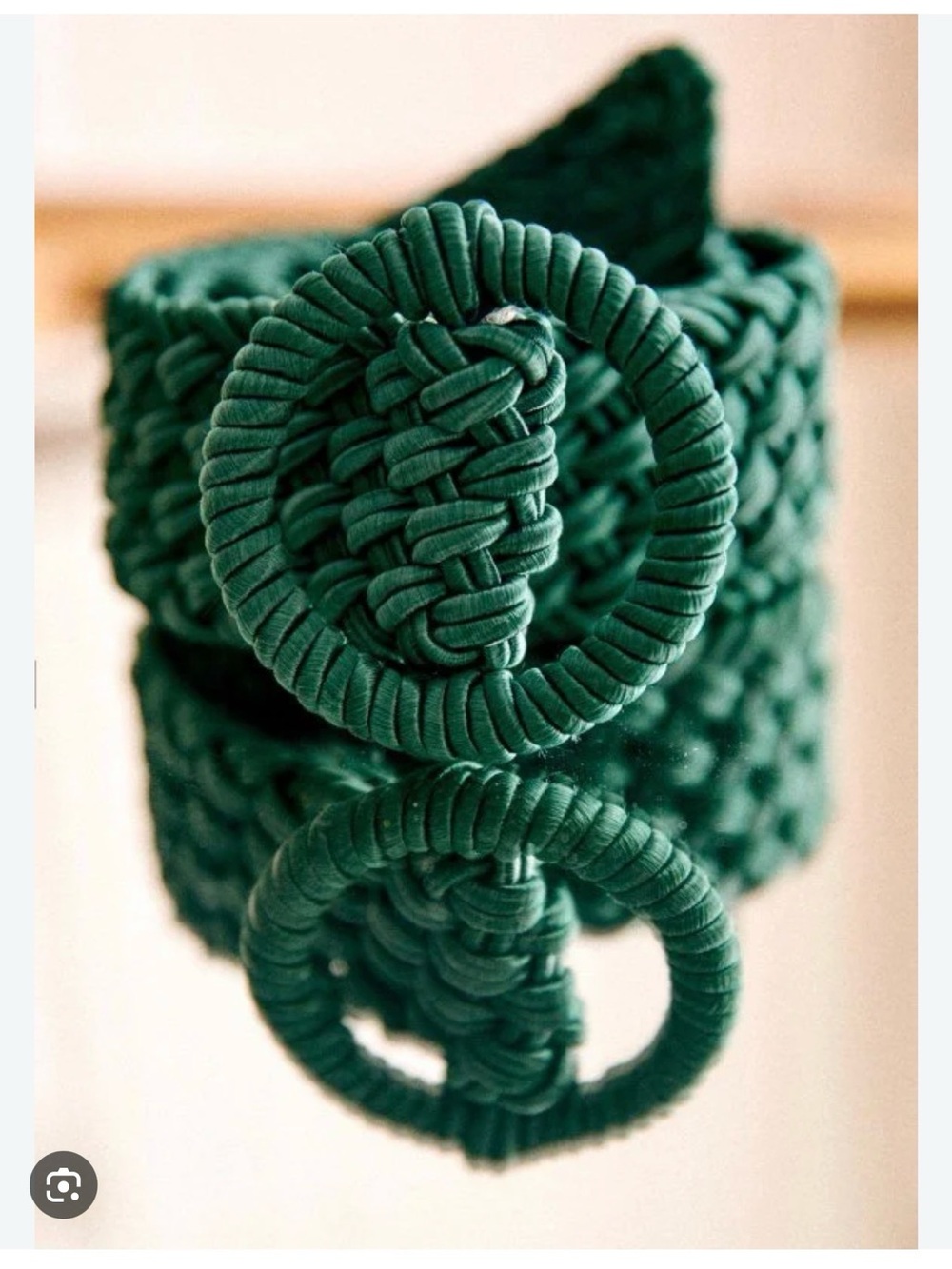 Sézane Estelle Woven Belt in Emerald Green